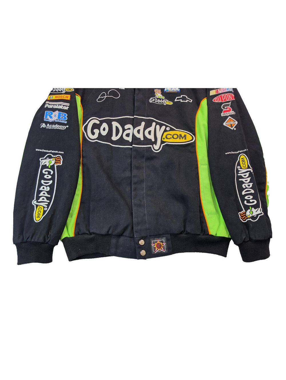JH Design Nascar Danica Patrick Go Daddy Racing Jacket Mens Large L RARE - Picture 4 of 7